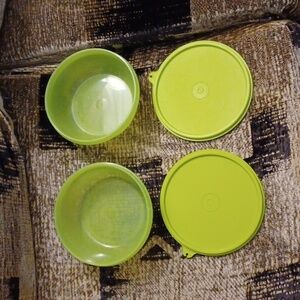 4/$60 New Green Tupperware Modular Bowls with Lids - Set Of 2 (600 mL)
